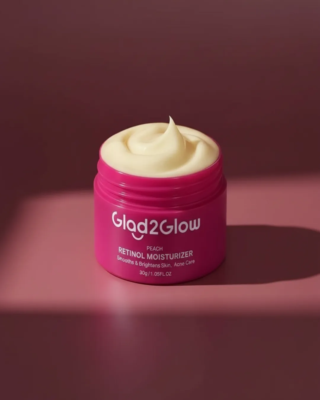 Glad2Glow peach retinol moisturizer pelembab anti penuaan