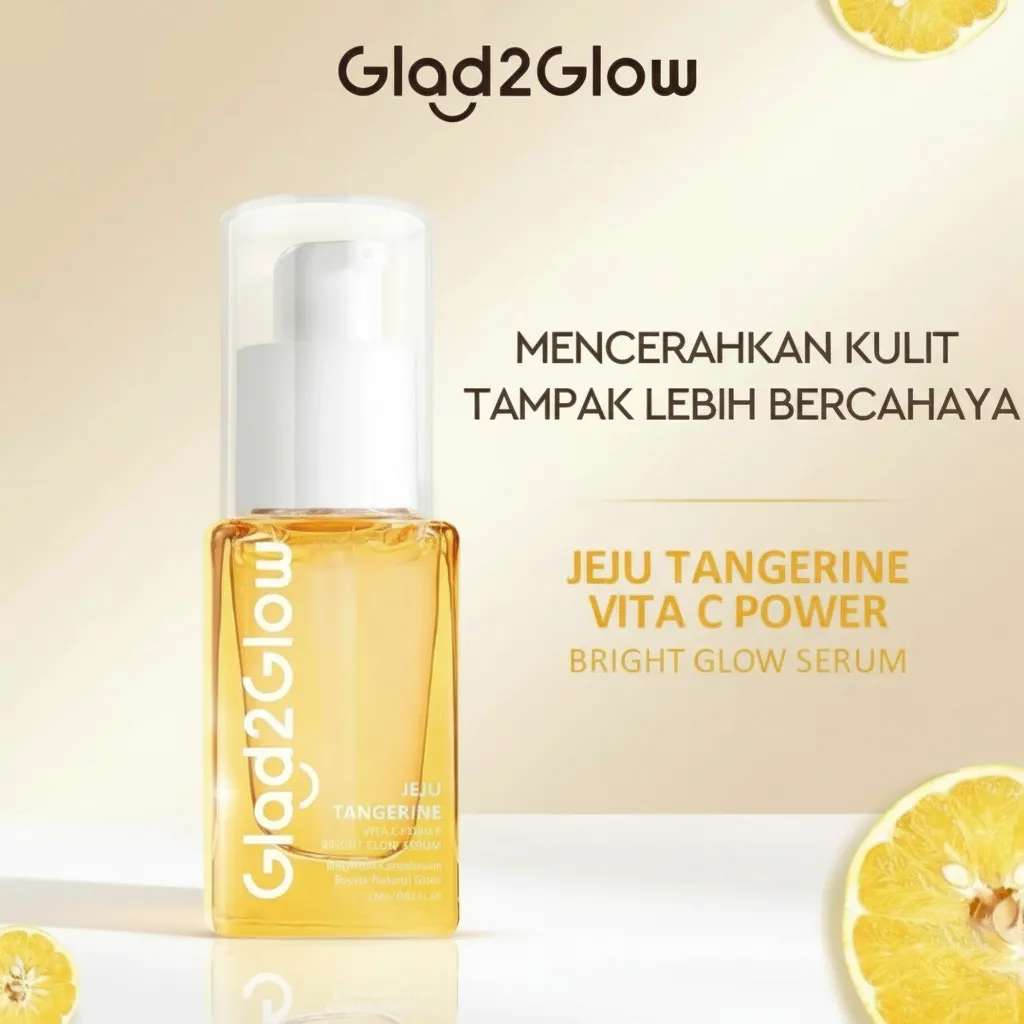 Glad2glow perfect vita c bright glow serum - serum untuk kulit cerah merata dan glowing