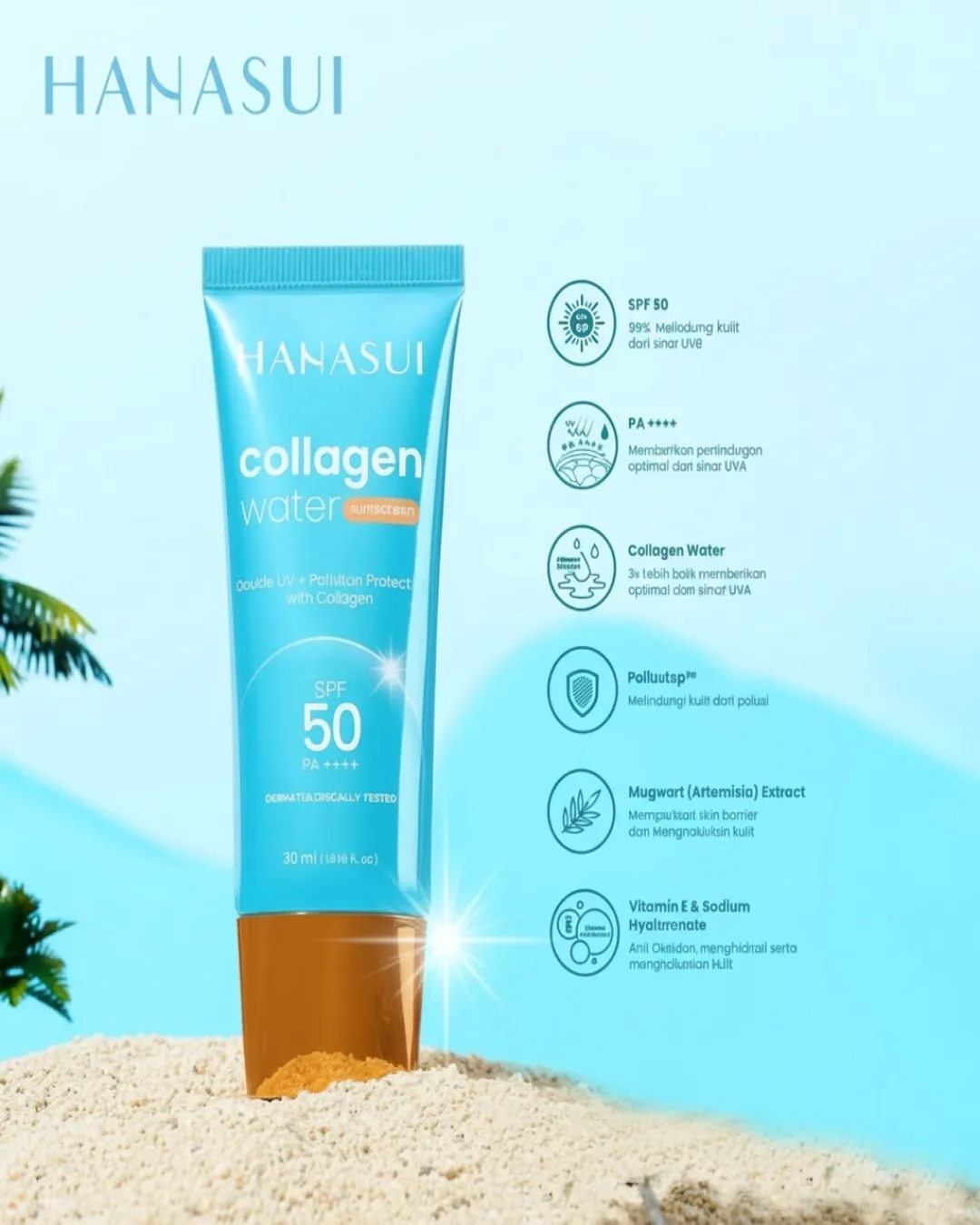 Hanasui Collagen water sunscreen SPF 50 PA+++