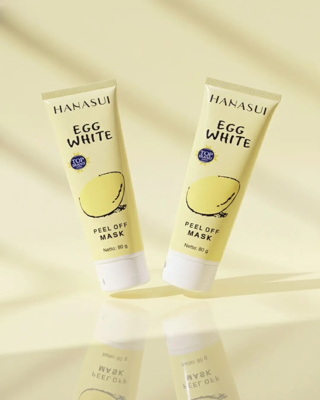 Hanasui peel off mask egg white - masker telur praktis & efektif bebas komedo