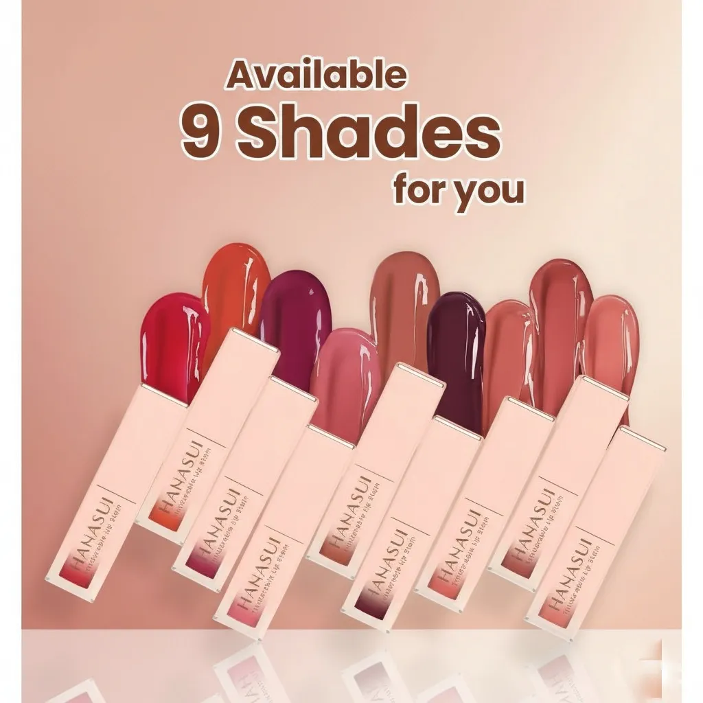 Hanasui Tintdorable Lip Stain - Lip tint melembabkan transferproof tahan lama dan natural