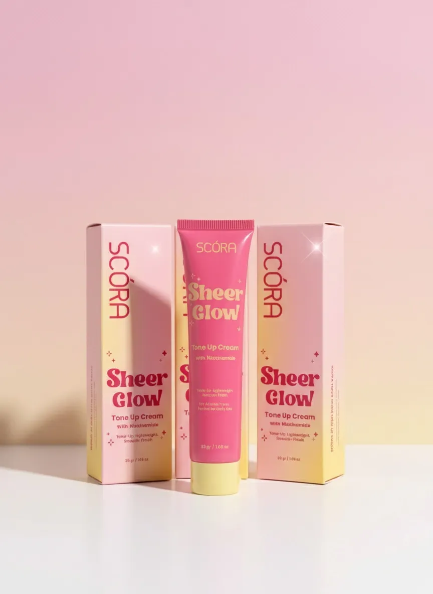Scora sheer glow tone up cream 30gr tone up viral mencerahkan secara natural