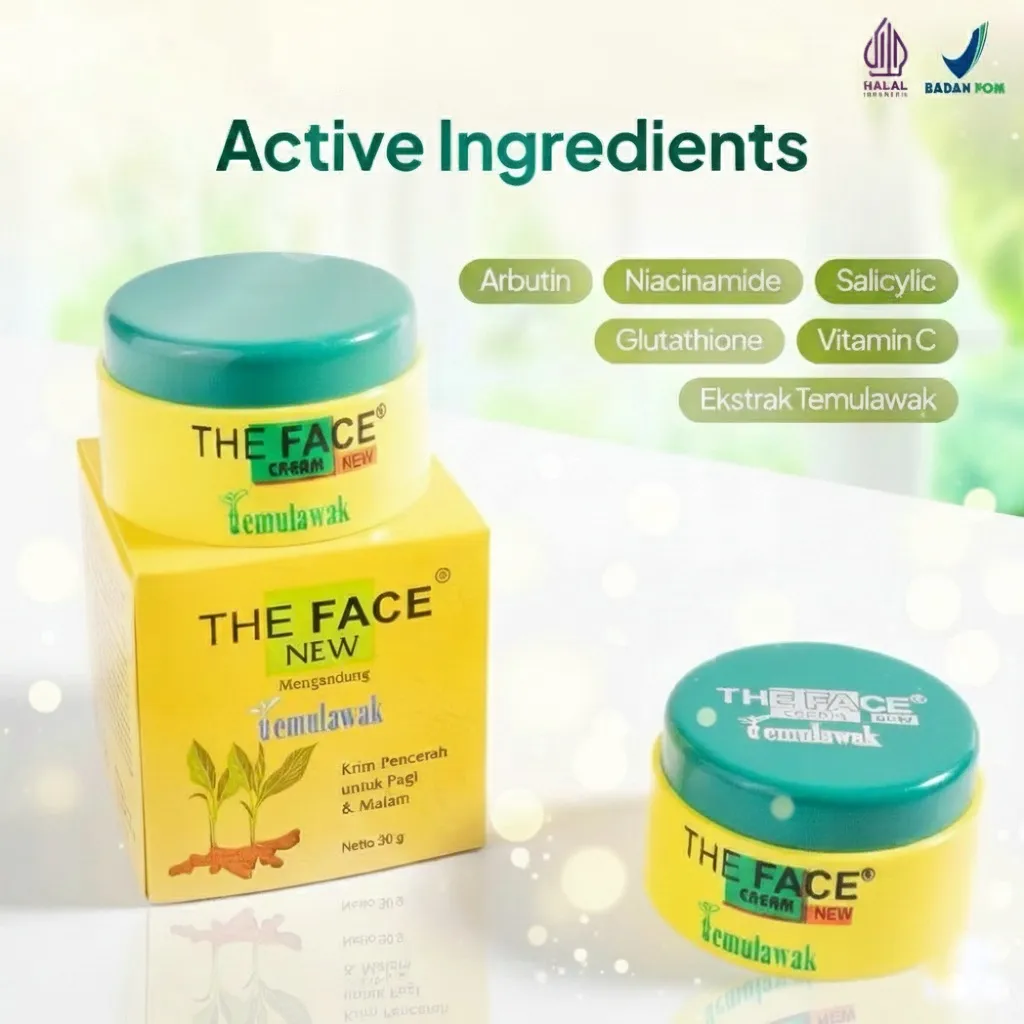 THE FACE Temulawak day & night cream netto 25gr with 5% Niacinamide