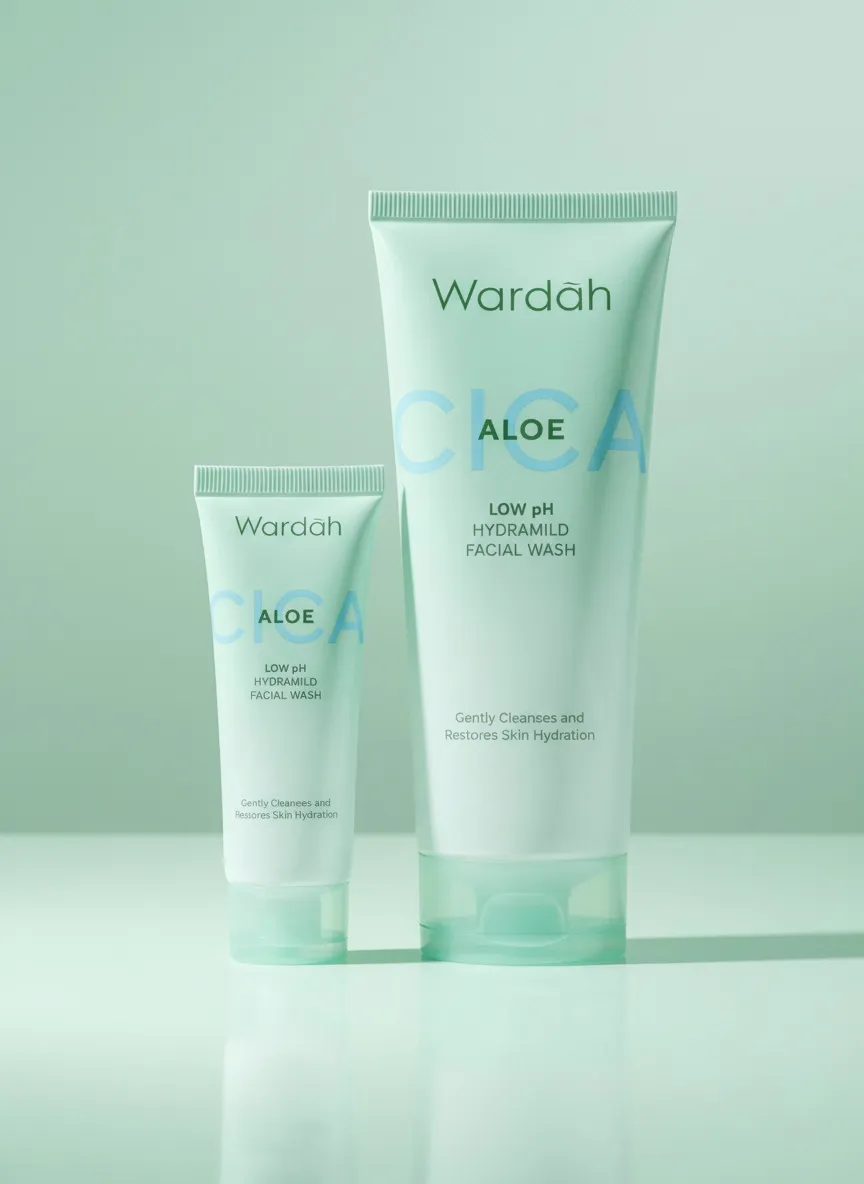Wardah Cica + Aloe Low pH Hydramild Facial Wash 50gr