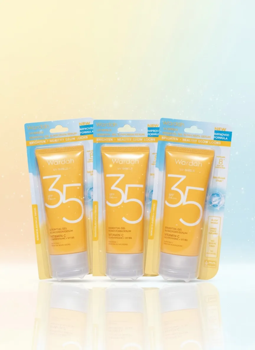 Wardah UV shield bright c-hydrating sunscreen serum SPF 35 PA+++ 40ml